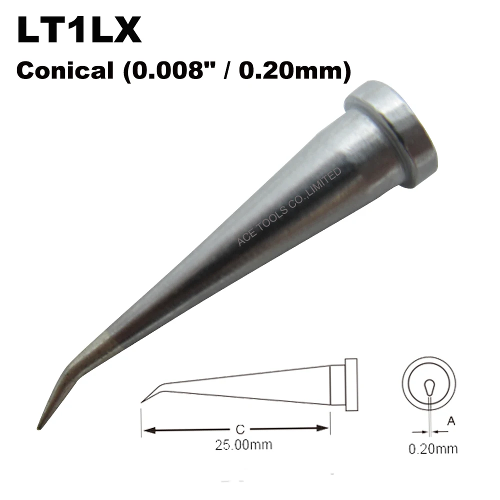 

LT1LX Soldering Tips Bent Conical 0.2mm for WELLER WP80 WSP80 WSFP8 WD1000 WD2000 WSD81 WS81 WSF81D8 WS81D5 Iron Bit Pencil