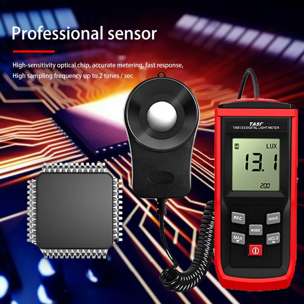 Digital Lux Meter Split Type 50 Data Storage Photometer Measurement Tool With Wide Measurement Range