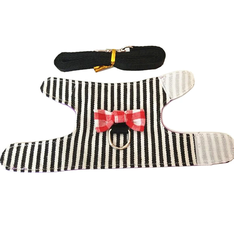 Set di imbracature e guinzagli per piccoli animali domestici per furetto cavia coniglietto criceto cucciolo Bowknot pettorale imbracatura forniture per animali domestici