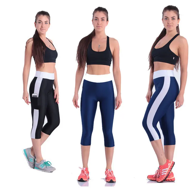 High Waist Seamless Leggings Sport Women Yoga Pants Elastic Stripe Capris Gym Workout Leggings Girls Fitness Running Tights