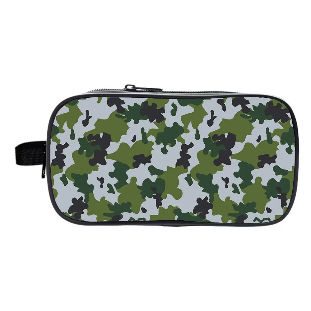 High Quality Camouflage Pencil Bag Tactical Zipper Pouch Wallet Cosmetic Bag Army Green Makeup Camo Pencil Box School Supplies