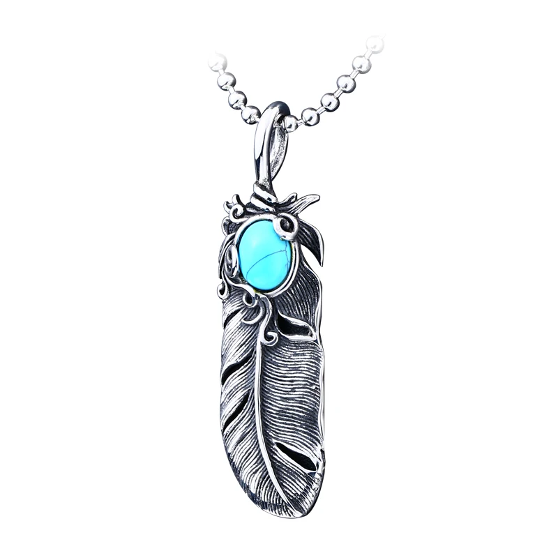 BEIER Hot Sell Japan Popular Feather Pendant Necklace Stainless Steel Fashion Jewelry For Men And Women Cool Gift BP8-331