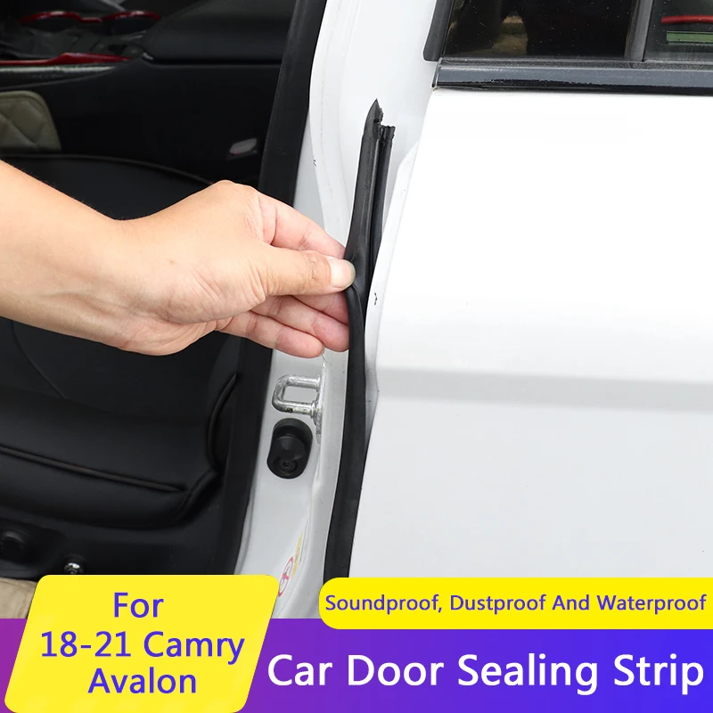 QHCP Car Door Sealing Strip Engine Hood Edge Sound Insulation Tailgate Seal Trims Soundproof For Toyota Camry Avalon Accessories