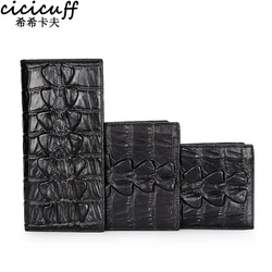 Brand Design Crocodile Men Wallet Genuine Leather Long Coin Purse for Man Multifunction Male Short Money Bag New Unique Billfold