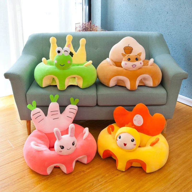 Plush Toy Cartoon Animal Sofa Toddler Baby Learn To Sit Seat Children Sofa Kids Creative Toy Gift Only Cover NO Filling LB655