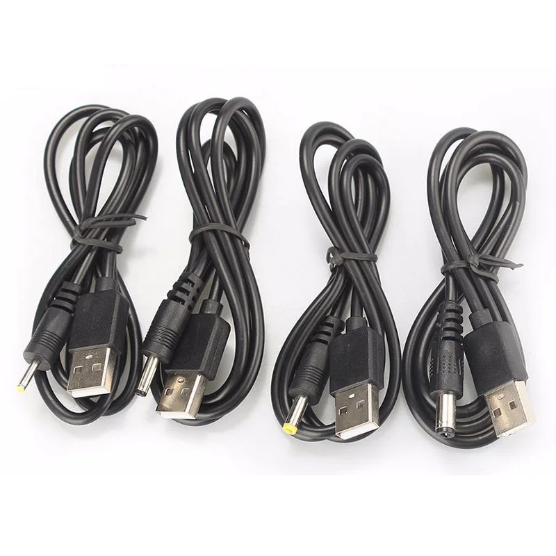 Image 3: Port USB 80CM à 2.5mm - 5.5mm 5V DC, câble de connecteur d'alimentation noir pour LED/produits électroniques