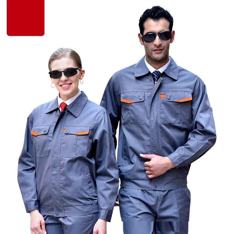 Working Clothes Set Spring Autumn Worker Uniform Wear-resistant Thick Long-sleeved Working Coveralls Suit Workshop Factory S-5xl