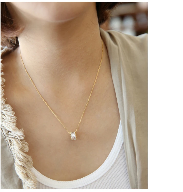 New 925 Sterling Silver Round Necklaces Pendant Fashion Sterling Silver Jewelry Statement for Women Bijoux