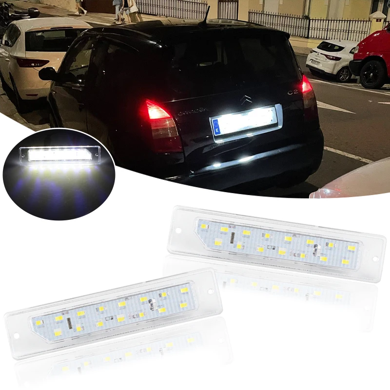 2Pc LED License Number Plate Light For Fiat Ducato Box Bus For Peugeot Boxer Bus Manager For Citroen Jumper Bus Box Relay 94-02