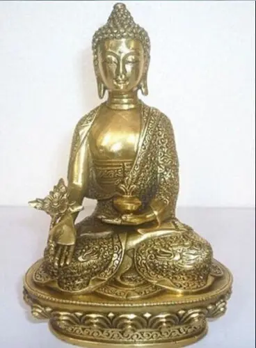 

Large Tibet Tibetan brass Medicine Buddha Statue