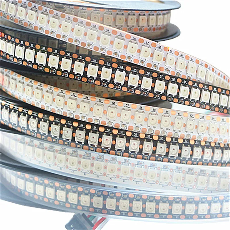

Пиксельная Светодиодная лента, 5 светодиодный пост. Тока, WS2812B, 144, 1 м