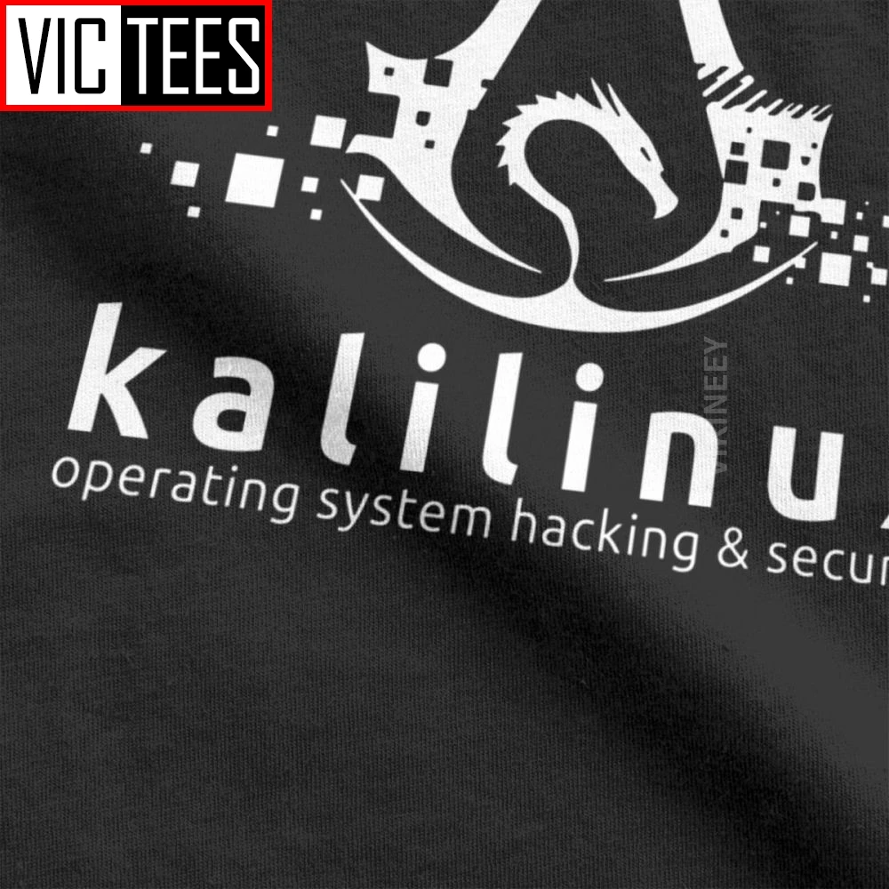 Kali Linux Operating System Hacking And Security T Shirt Men\'s 100 Percent Cotton T-Shirt Oversized Tee Shirt Cutsom