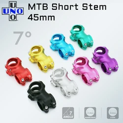Bicycle MTB Short stem Lightweight Stem 45mm 7 Degree 31.8mm Stem Purple Road Bike Short Stem High Strength Aluminum Bike Part