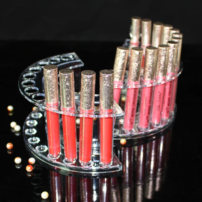 Transparent Lipstick Storage Box Acrylic Makeup Organizer Cosmetic Display Stand Lipstick Holder