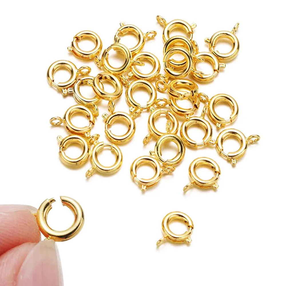 10 Stück/Set, Edelstahl-Federbügel mit offener Öffnung, als Zubehör für Schmuck, zum Selbermachen, als Komponenten. – Detail 4