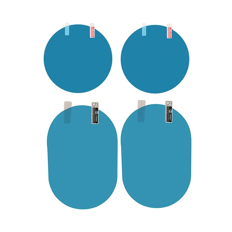 2 قطعة ملصق سيارة فيلم غير نافذ للمطر لسيارة مرآة الرؤية الخلفية سيارة مرآة الرؤية الخلفية فيلم المطر رؤية واضحة في أيام ممطرة فيلم السيارة #3