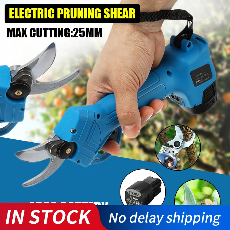 

1PC Cordless Electric Pruning Shears Rechargeable Lithium Secateur Branch Cutter Electric Fruit Pruning Tool Garden Pruner