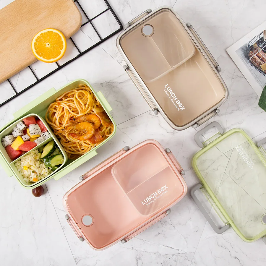 Food/Bento Box Healthy Material Lunch Box Wheat Straw Wheat Straw Leakproof Microwave Safety BPA Free Kids Lunch Contain