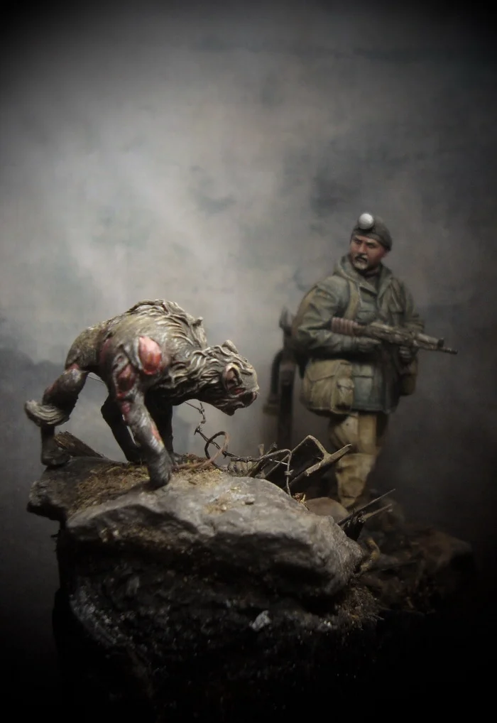 Resin Model Figure GK，Including Dogs Crosses Dead Bodies Soldiers Hillside ,  Unassembled and unpainted kit