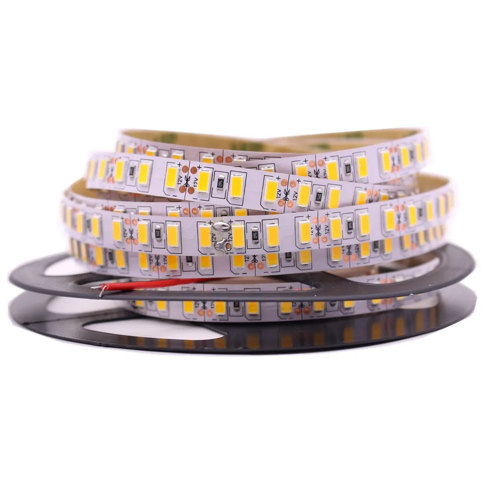 5 12 24 V Volt Led Strip Light SMD 2835 60/120/240 Branco À Prova D\' Água 5 V 12 V 24 V LED Strip Fita Lâmpada Tira de Luz Para Quarto