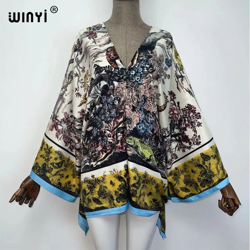 WINYI Elegant Woman fashion Print Suits 2021 Spring Ladies holiday Suits Ladies Vocation Beach Loose Blouse Set Female Pants