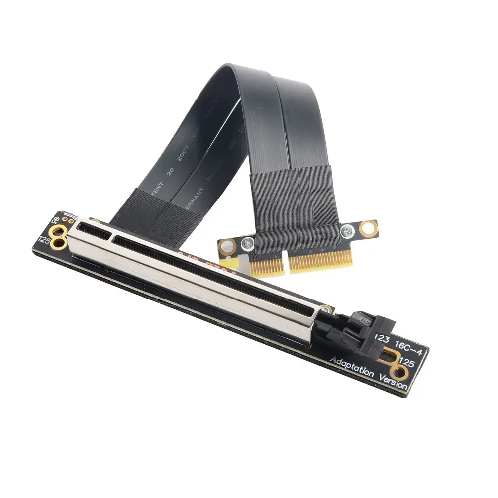 PCI-E 4X 16X przedłużacz Riser PCI Express PCIe X4 do X16 przedłużacz przewód adapterowy 0.05m - 1m 90 stopni