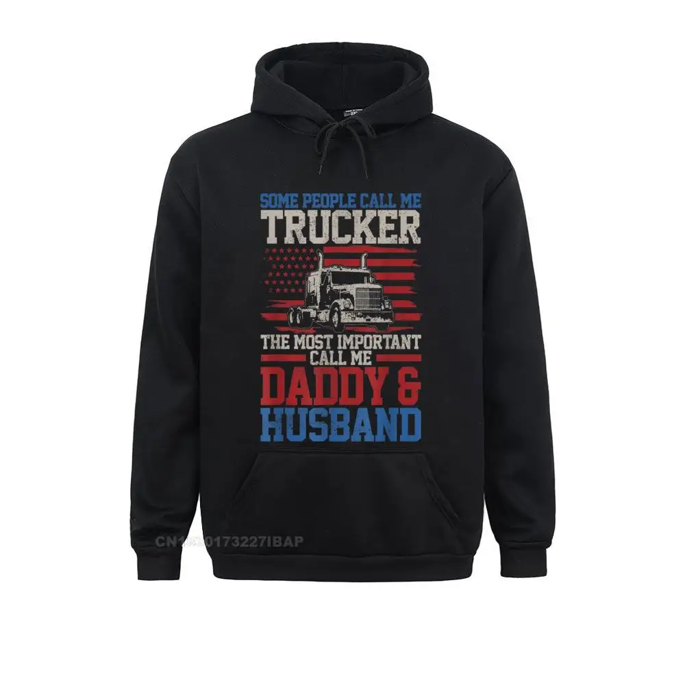 Mens Patriotic Truck Driver American Flag Trucker Hooded Pullover Sweatshirts Fashion Customized Women Hoodies Printed On