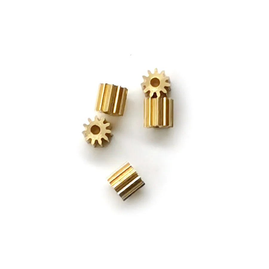 

111A 0.25M OD= 3.25mm Copper Pinion Spur Gear 11 Teeth 1mm Shaft Hole Toy Model Accessory