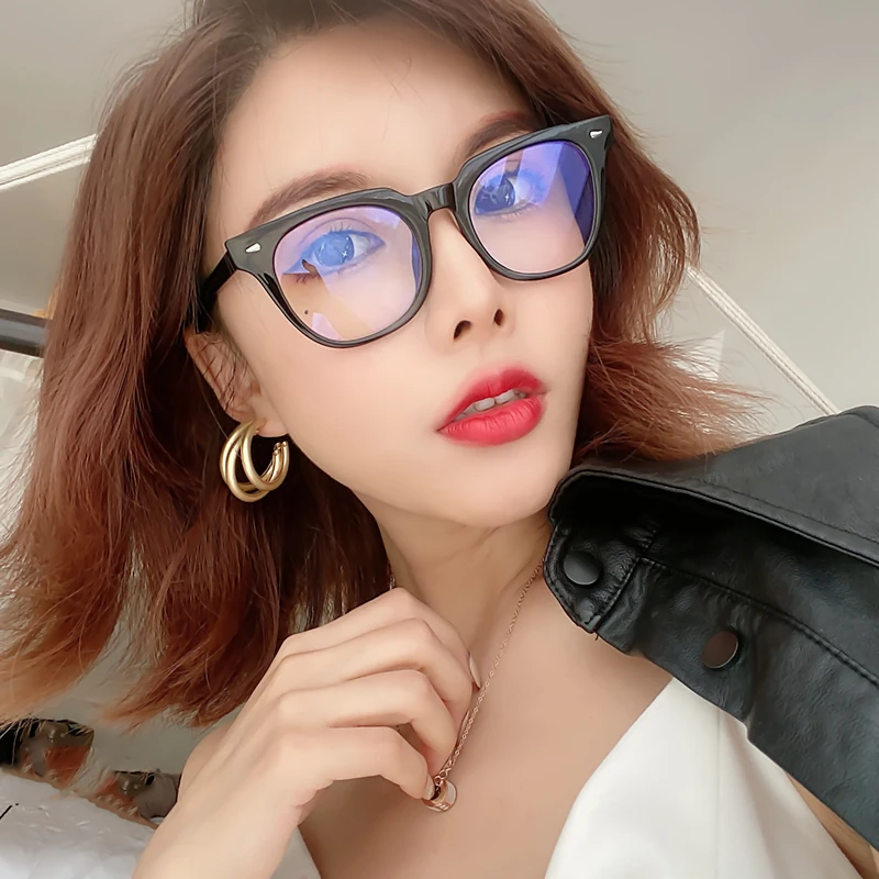 WackSaria Women glasses Frame Classic Luxury Brand Flat Squard School Gilrs Eyewear Spring Legs Reading Glasses