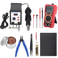 JCD soldering station 858D kits with Digital multimeter 700W soldering iron 220V Adjustable Temperature Welding hot air gun