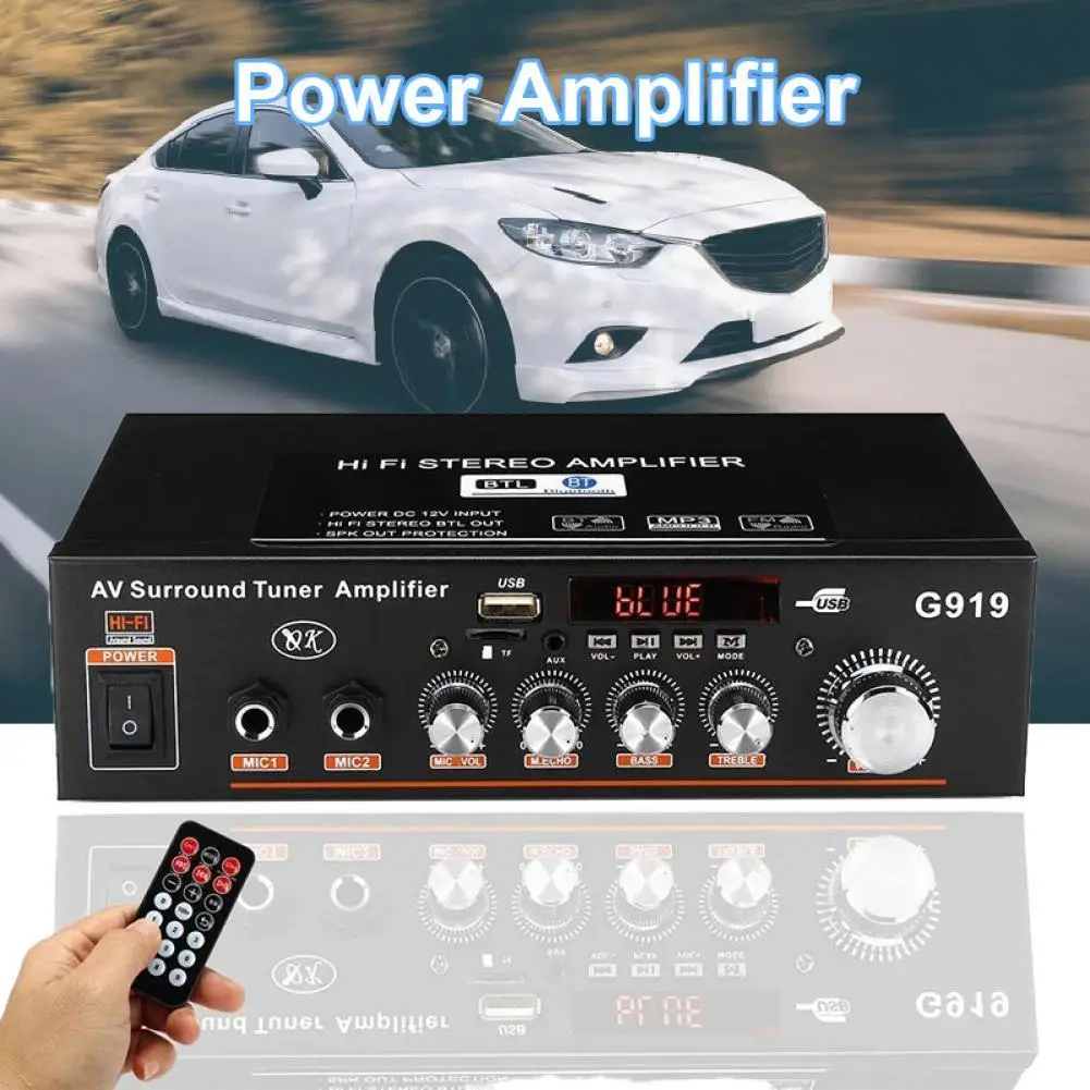 

G919 Home Audio Digital Display Multi-function Wireless HiFi Home Stereo Receiver for Car