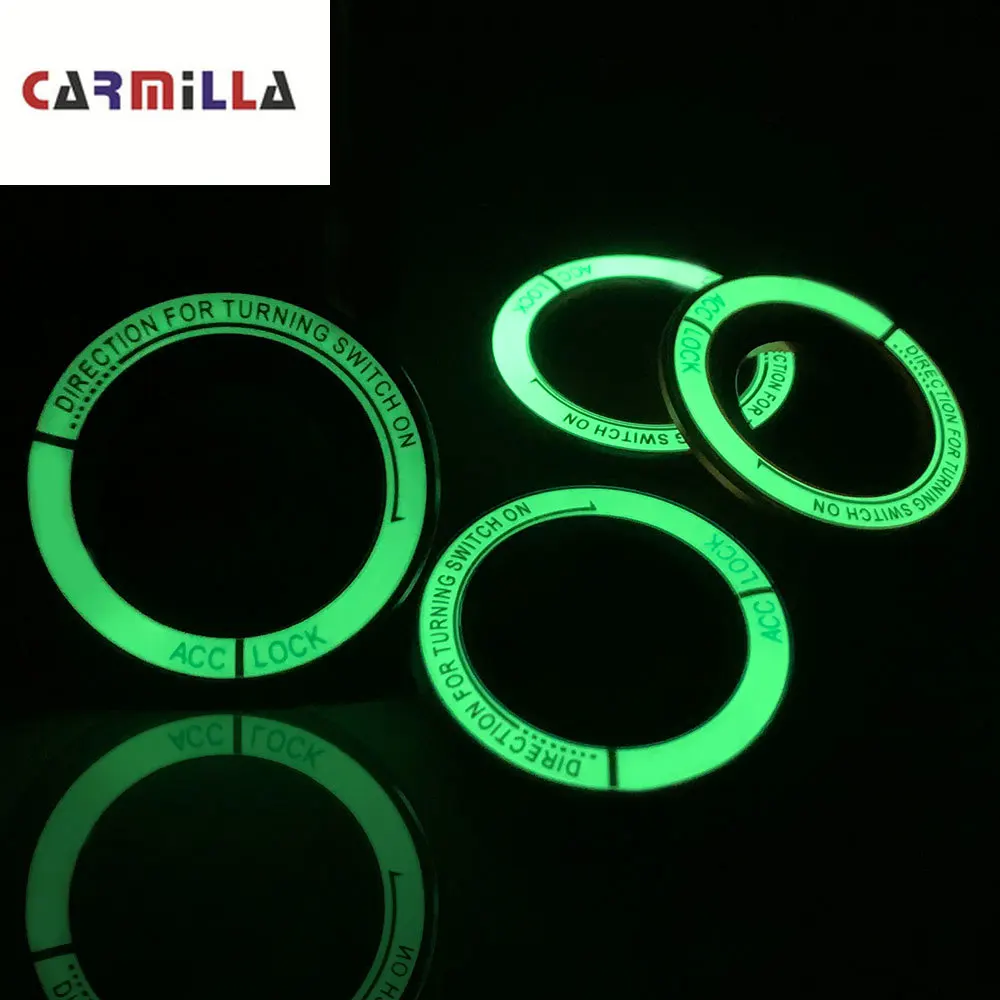 Carmilla Luminous Ignition Key Ring Switch Cover Sticker for Mitsubishi Lancer Mitsubishi Lancer EX Mitsubishi ASX Outlander