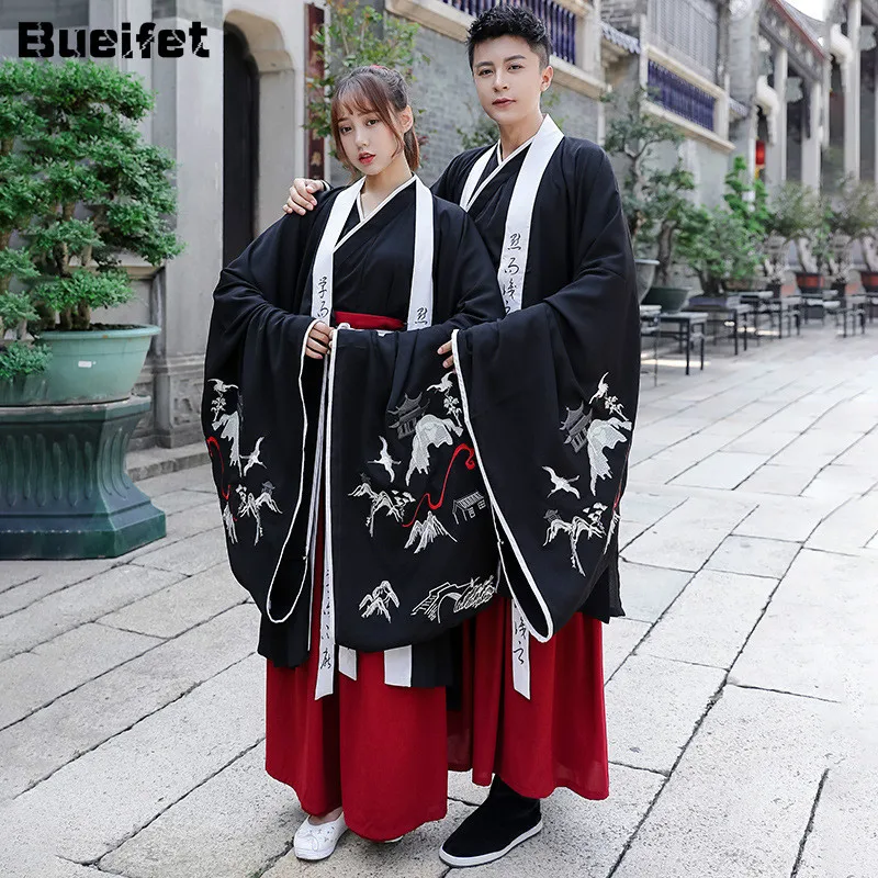 

Couples Hanfu Dress Chinese Ancient Dance Costume Tang Suit Hanfu Robe Han Dynasty Traditional Classical Swordsman DanceWear