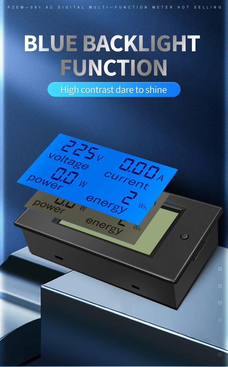 Peacefair AC Einphasiges Digitales Wattmeter Power Energy Kwh Tester Amperemeter 220V Homekit PZEM-061 mit Spule CT Kostenloser Versand – Detail 7