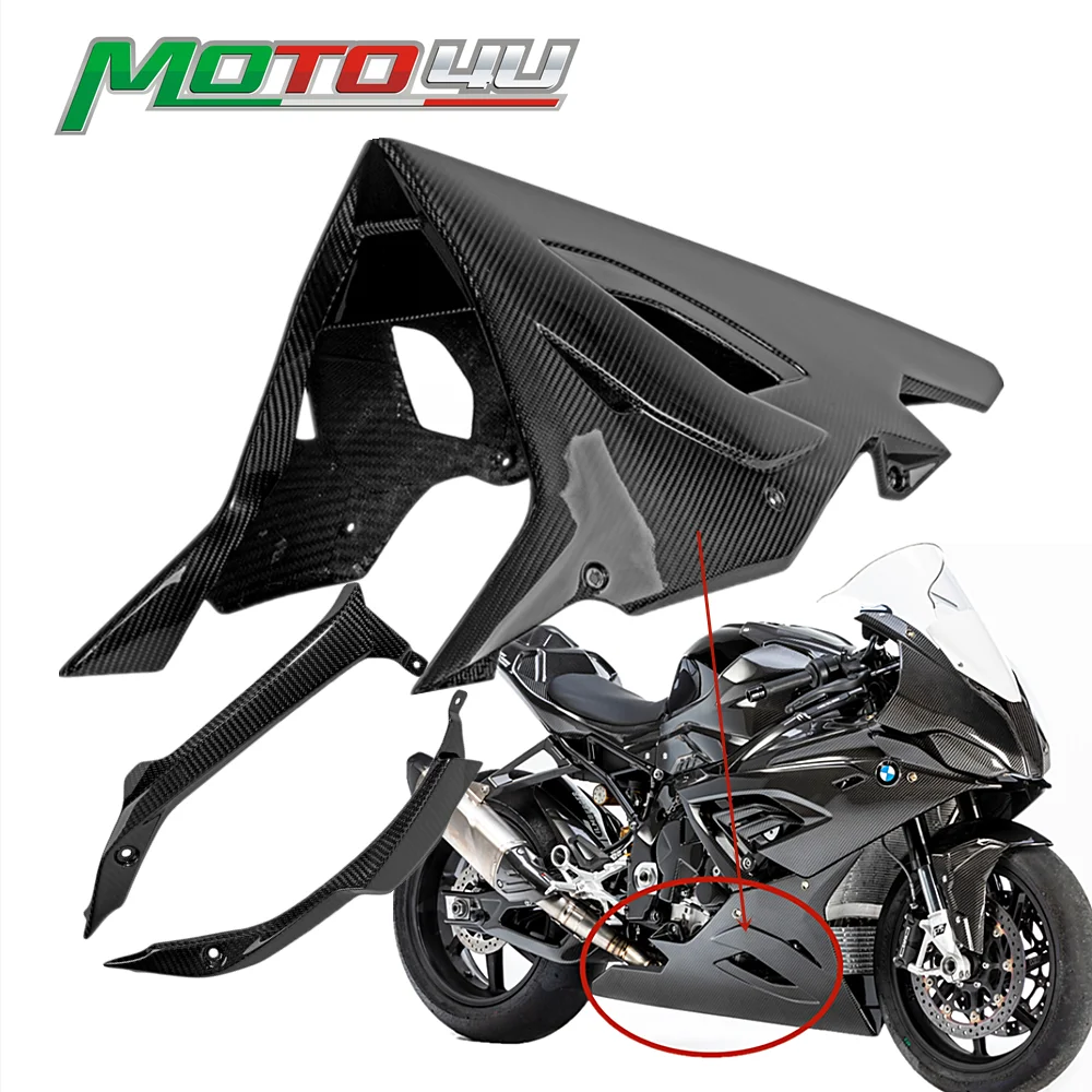 Real Carbon Fiber Motorcycle Belly Pan Fairing Lower Body 100% Twill Weave Gloss Racing For S1000rr S1000/RR 2019 2020 2021 2022