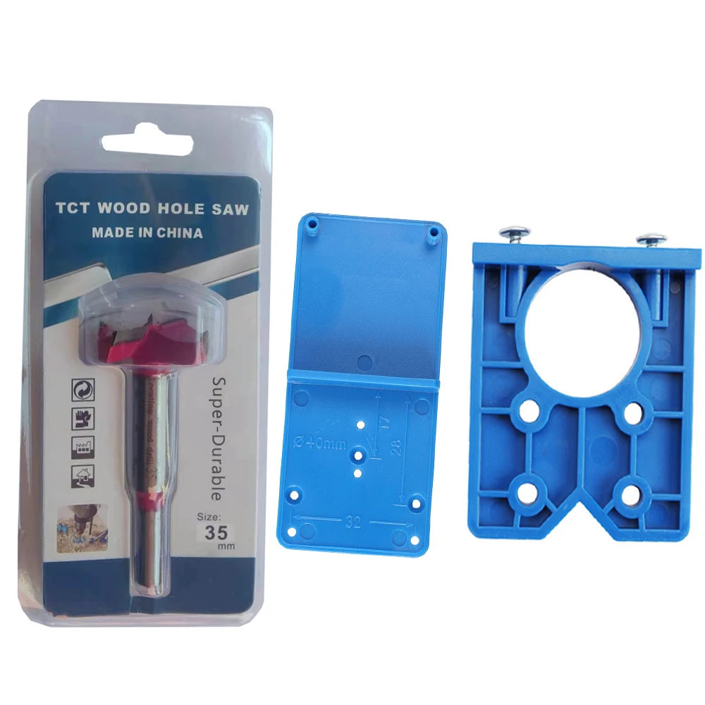 Juego de brocas de taladro rosa, taladro de 35/40mm, bisagra de perforación, agujero de taladro, localizador, bisagra, instalación de puerta, plantilla artesanal, herramienta de carpintería, nuevo tipo