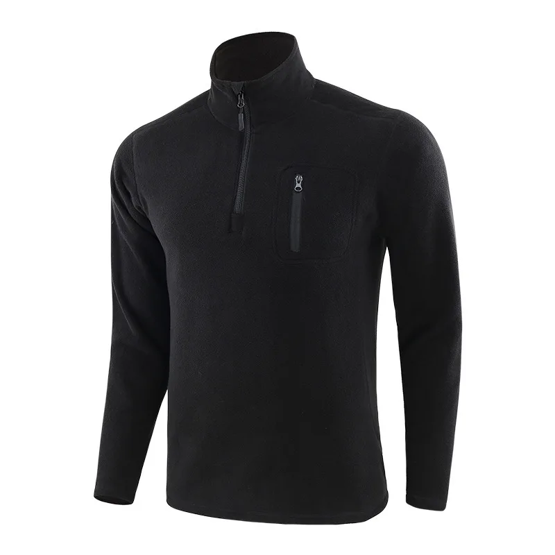 Men\'s Outdoor Hiking Warm Fleece Jacket Liner Fans Training Jackets Autumn Winter Windproof Pullover Tops