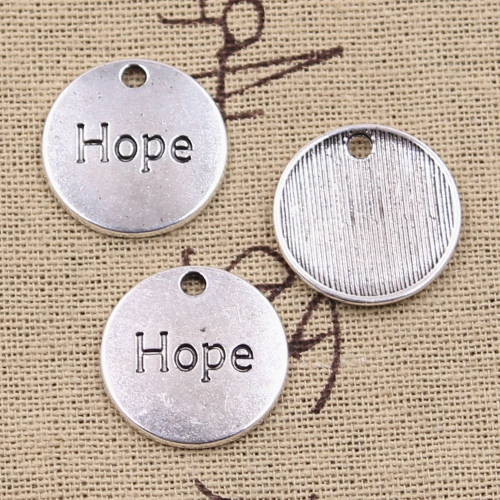 10pcs Charms Follow Your Heart Love Luck Hope Inspire 20x20mm Antique Silver Color Pendants Making DIY Tibetan Finding Jewelry