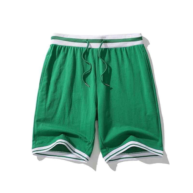 Vintage Shorts Men Summer New Basketball Sport Shorts Multi-pocket Green Cotton Fitness Workout Lounge Knee Length Sweatshorts