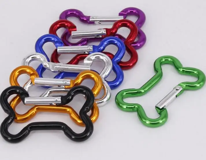 

3.2*5cm Bone Shape Mountaineering Buckle Outdoors EDC Multi Function Gadgets Aluminium Alloy Security Camp Hiking Carabine gift