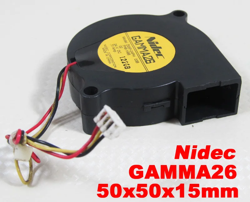 

1pc Nidec GAMMA26 D05F-24PH DC 24V 0.11A 51x15mm 5015 Blower Fan 3 pin Connector