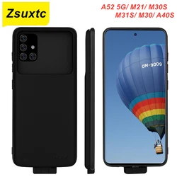 스마트 충전기 파워 뱅크 배터리 케이스, 삼성 갤럭시 A52 5G M21 M30S M31S M30 A40S 용, 5000 Mah