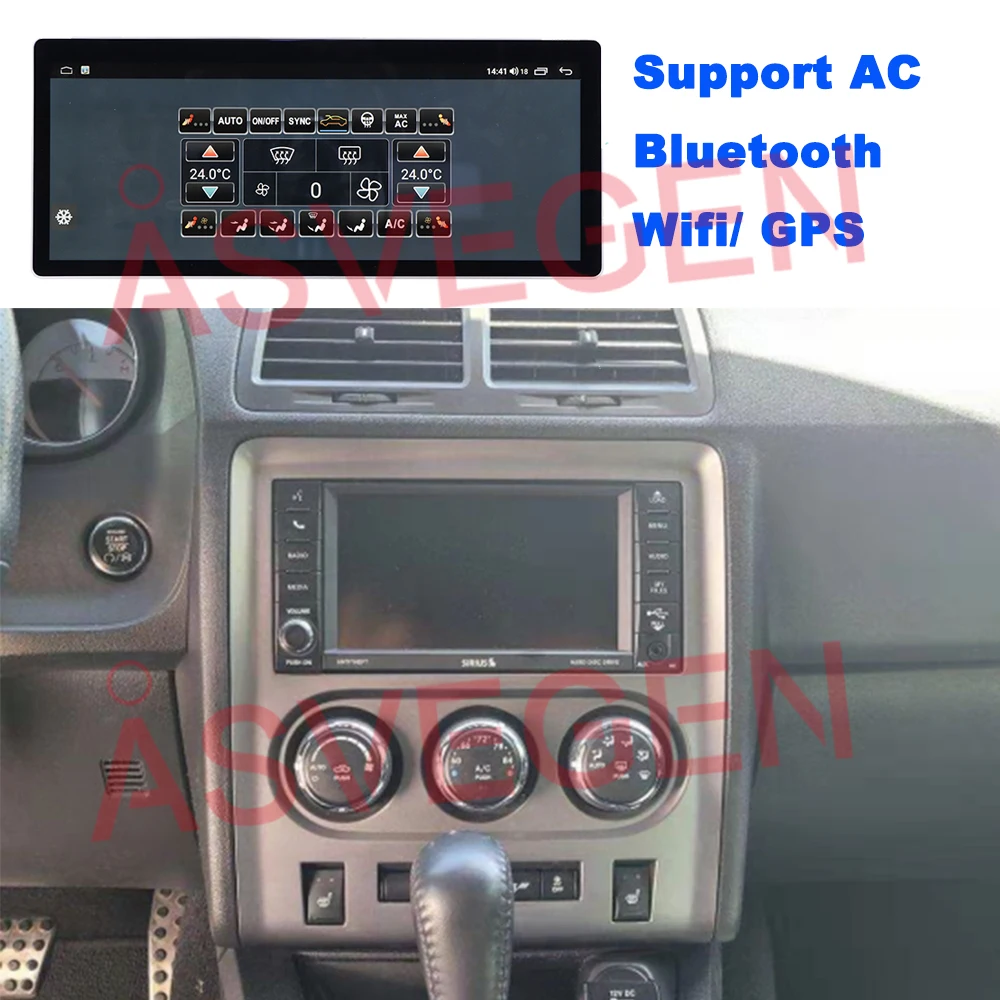 Car Radio Stereo For Dodge Challenger 2009-2014 Android 10 64G GPS Navigation Head Unit Stereo Tape Recorder Multimedia Player