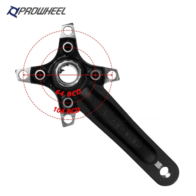 PROWHEEL Mtb crank 170 bicycle crank set Hollowtech 2 Bcd crown 104 arm for mountain bike crank 175 and sprockets