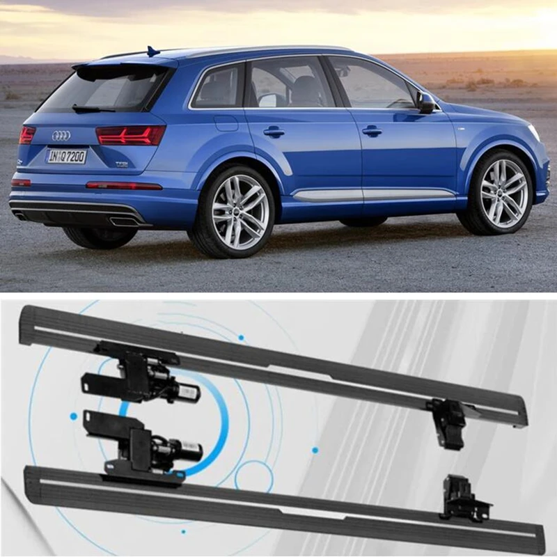 

For Audi Q7 2015 2016 2017 2018 2019 2020 Electric Motor Automatic Switch Closed Running Boards Side Step Bar Pedals Nerf Bars