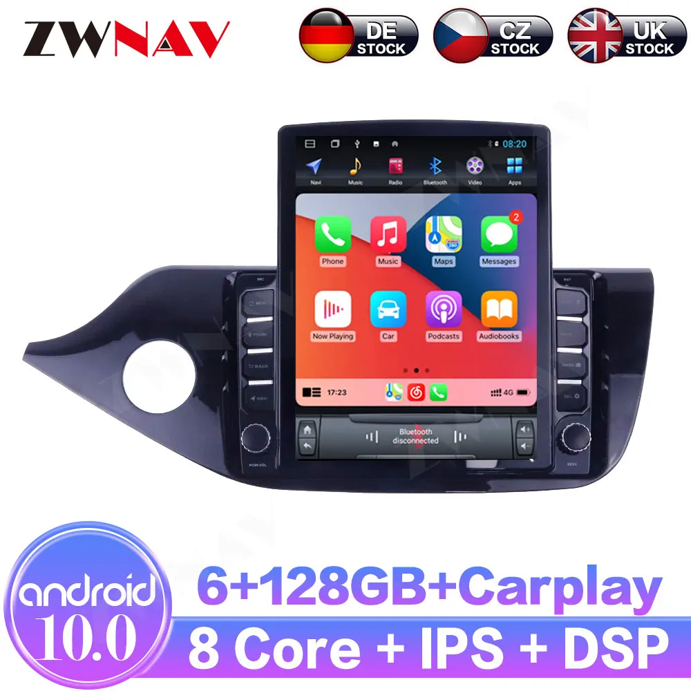 Android 13.0 6+128GB For KIA CEED 2012-2016 IPS Touch Screen Stereo Receiver Car Multimedia Radio Player GPS Navigation Carplay