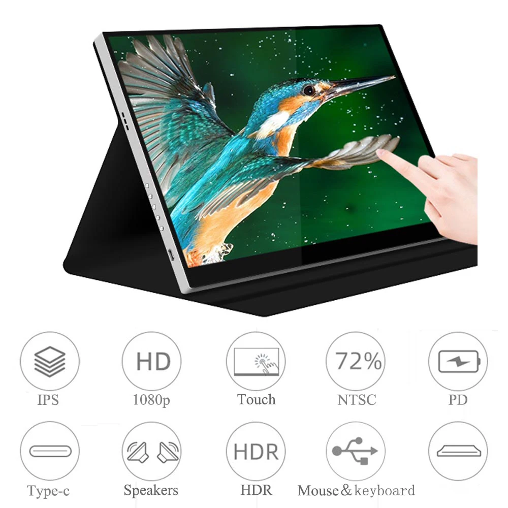 13.3 10 Điểm Cảm Ứng Di Động Loại C Màn Hình Cho Hệ Điều Hành Windows Máy Tính Latop HD Chơi Game HDR Lớn Màn Hình Cho Điện Thoại trò Chơi Công Tắc PS4 Xbox