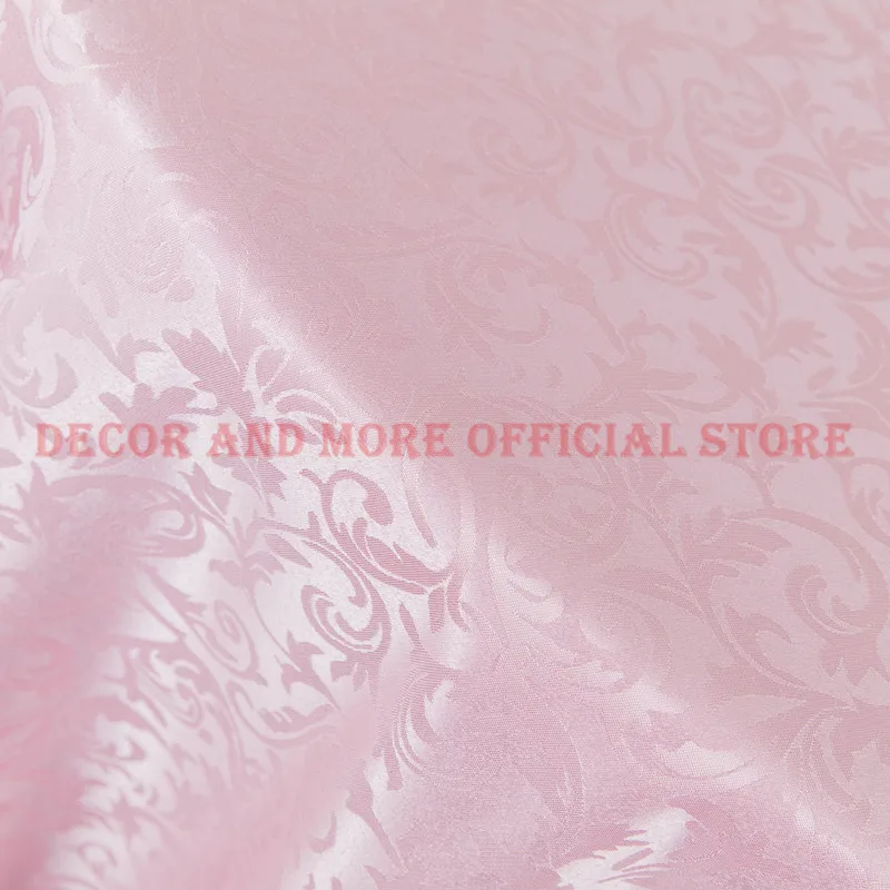 320x100CM Polyester Jacquard Thick Fabric Plain Dyed Curtain/Tablecloth/Dress DIY Fabrics White Pink Red Damask Cloth Wholesale