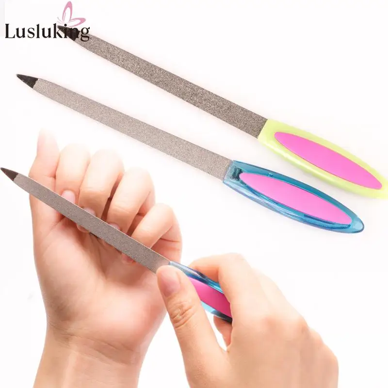 

Double Sides Metal Nail Art File Buffer Grinding Rod Scrub Manicure Pedicure Tools Stainless Steel Remover Polish Gel UV Acrylic