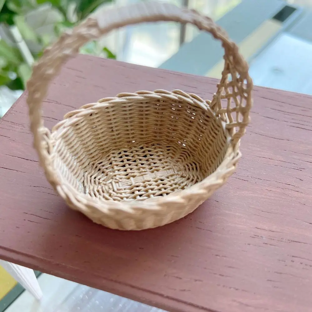 1PCS 1/6 Scale Miniature Storage Basket Cute Mini Food Basket for 1/6 1/8 Blyth Barbies BJD Doll House Decor Kitchen Play Toys